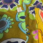 Celia B Floral Print Long Sleeve Button Up Top Medium New Yellow Photo 2