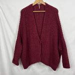 Free People Breeze Chunky Knit Waffle Oversize Cardigan Sweater Size S Photo 3