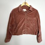 American Eagle  Pink Corduroy Cropped Jacket Photo 3