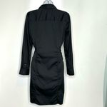 Untuckit Angelina Black Button Down Long Sleeve Waist Tie Shirt Dress 2 Photo 1