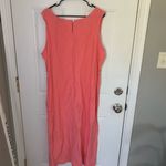 Pink Silk & Linen Maxi Tank Dress 2X Photo 3
