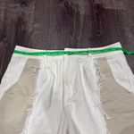 SheIn  White and Tan High Rise Jean Shorts Photo 6