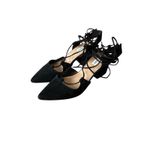 Steve Madden  Davit Heels Womens 10 Black Leather Suede Lace-Up Shoes Photo 2