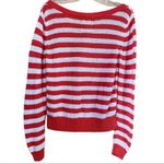 American Eagle  Orange Striped Crew Neck Sweater Photo 5