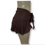 Zuliana Size S/M Brown Ruffle Side Tie Sarong Made in USA. New With Tags Photo 1