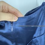 Lulus  Women Memorable Entrance Navy Blue Strapless Satin Maxi Dress Size XL Photo 6