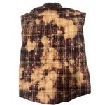 Vintage Hand Dyed Oversized Bleached Grunge Flannel Size OS Photo 3