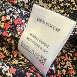 La Petite Francaise Floral Print Mini Dress Gold Trim Size 36 Small Women's Red Photo 10