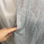 Hue ‎ women's light gray stretch loose short sleeve cowl neck pocket tunic dress Photo 2