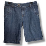 Eddie Bauer  Womens Shorts Bermuda Denim Jean Blue Petite‎ 8 Modest Photo 0