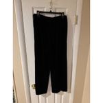 Soft Surroundings Veletta Velvet Pants Women's M Black Wide Leg Stretch Photo 1