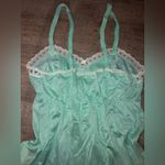 Vintage Nan Flower Green Mini Slip Dress Small Photo 6