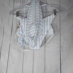 Jimmi Striped Blue and White Bikini Set With Wrap And Hair Tie Size M NWT Size M Photo 5