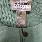 Vintage Monterey by Koret Sage Quilted Corduroy Ribbed Knit Zip Vest Size Large Photo 4