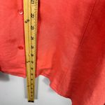 Finity Women Linen Blend Blouse 22/24 Coral Button Up Shirt Coastal Grandma Chic Orange Size 22W Photo 4