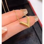 Boutique V Necklace Gold Filled Pendant Chain‎ Fashion Jewelry Photo 12