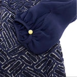 Lilly Pulitzer Carleigh Dress Geo Lace True Navy Cocktail Long Sleeve Size 2 Photo 5