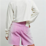 Urban Outfitters Longline Denim Carpenter Shorts Dyed Pink/Purple Ombré By BDG Photo 2