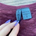 Anthropologie Left of Center Slub Knit purple maroon sweater long sleeve boho Photo 4