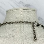 Chico's Multi Strand Wire Gold and Silver Tone Shimmer Pendant Necklace Photo 3