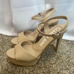 Gianni Bini Ophyliah Leather Ankle Strap Stiletto Platform Dress Sandals EUC 9.5 Photo 0