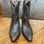 Donald J Pliner | Pewter Tumbled Brush Off Western Cowgirl Boots Size 7.5 Silver Photo 5