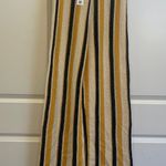 ZARA NWT Stripe Crochet Pants - Women Size M - Black/Yellow/Cream Photo 0
