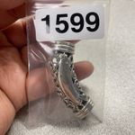 Vintage 925 Sterling Silver Ornate Filigree Tube Bead Charm Scrollwork Pendant Photo 8