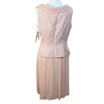 Maggy London  Pink 2 Piece 100% Silk Skirt Blouse Set Size 8 NWT Photo 3