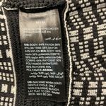 White House | Black Market  Stretch Crochet Peplum Knit Top Size Medium Black White Photo 10