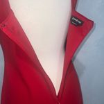 Bebe  Red Halter Stretch Knjt Knee Length Party Holiday Date Night Dress Size 10 Photo 5