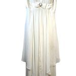 Betsy and Adam  White Embellished Gown - Size 14 Photo 1
