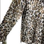 Chico's ADDICTIONS by Chico’s Animal Print V Neck Sweater Size Large 3 Photo 1
