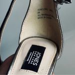 Jones New York Open Toe Metallic Women's Leather Heels Black Size 8 Photo 14