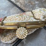 Vintage Beaded Embroidered Satin Evening Purse with Unique Floral Design Photo 6