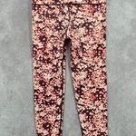 Aerie 🩷 13. Chill Play Move Red Pink Floral Offline Print Leggings Small Photo 1