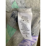 LuLaRoe  Stripe Floral Midi Dress Gray Short Sleeve Stretch Lounge Bold Boho Art Photo 4