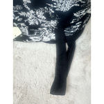 Free People NWT Two Tone Ruched Floral Picot Trim Tank Top Black Combo Large Photo 9