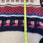 Vintage 80s Peruvian Alpaca Folk Hand Knit Sweater Llama Peru Multiple Size XL Photo 8