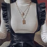 Black Ruffled Pinafore Skirt Size 8 Photo 6