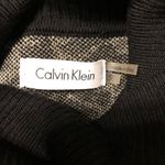 Calvin Klein  Cowl Neck Sweater Dress Animal Print Sheath Career Office Small Photo 6