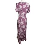 Lulus NWT Lulu’s Heart of Marigold Dusty Lavender Floral Print Wrap Maxi Dress Sz M Photo 4