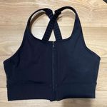 Athleta nwot  black zipup sports bra top size xs Photo 0