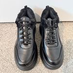 NWOT Koi Fur Trim Chunky Platform Sneakers Dolls Kill Grunge Festival Black US 8 Photo 9