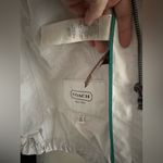 Coach White Jacket with Green Trim Photo 2