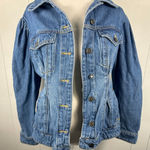 Future Collective Women's XS Denim Jacket (Gabriella Karefa) Cinched Button Blue Photo 0