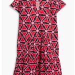 Saloni Ashley Mini Dress Size 2 NWT Gathered Cotton Poplin Summer Tiered Pink Photo 2