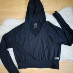 The North Face  Hoodie Women's Black Motivation Wrap Crop Flashdry Run L Photo 0