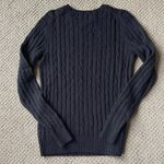 Vineyard Vines Women’s Wool Cashmere Black Classic Cable Sweater Size Medium Photo 2