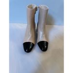 Stuart Weitzman Milla Beige Leather Cap Toe Boots - Size 6 Photo 2